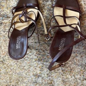 Michael Kors Leather open toe heels